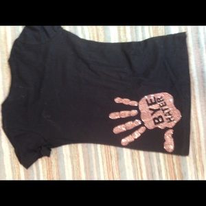 Kings of Cole black t/shirt with bronze studs