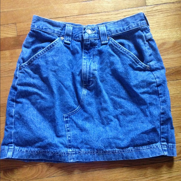 Denim pencil skirt