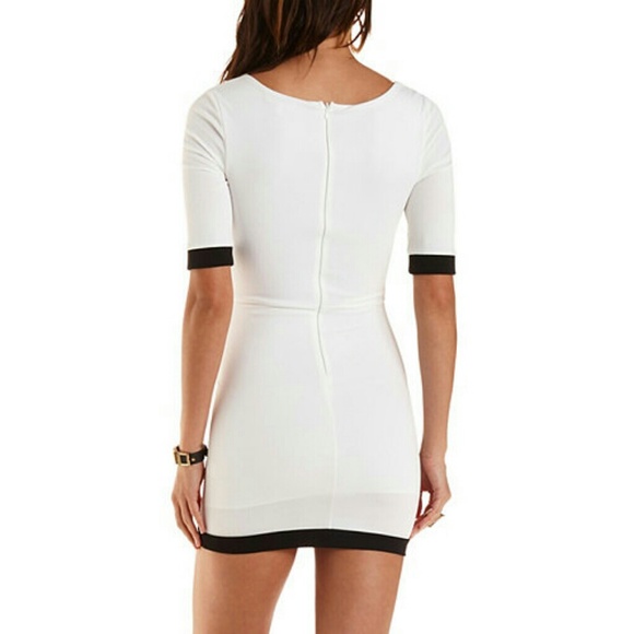 ###SOLD in bundle####white asimetric dress - Picture 2 of 3