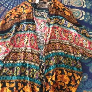 Pretty orange hippie kimono