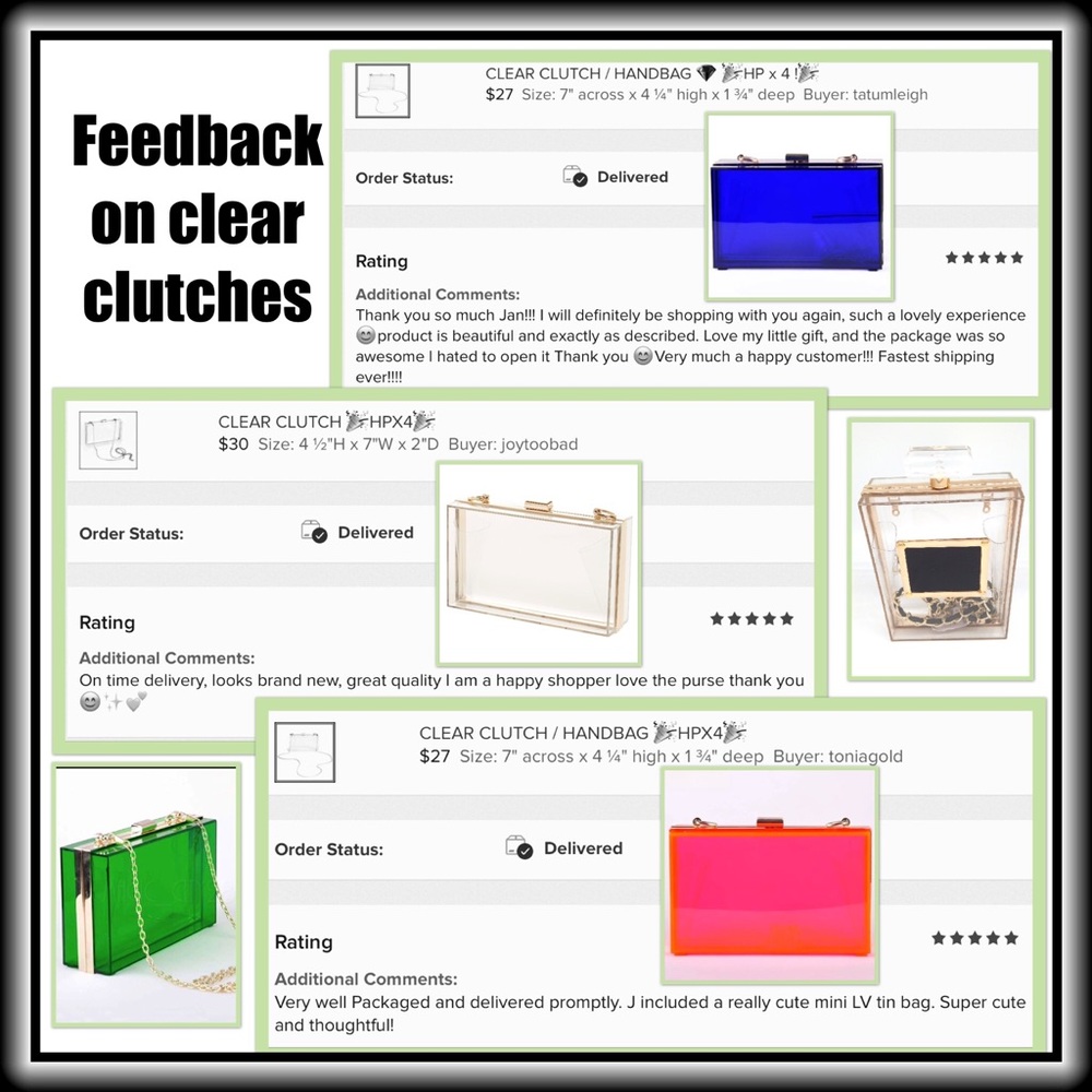 CLEAR CLUTCH      🎉HPX4🎉 - Picture 7 of 8