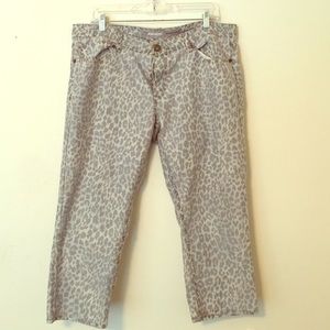 Jordache Leopard Skinny Crop Denim