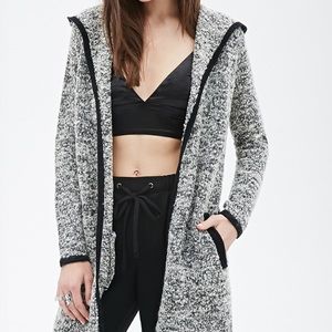 Marled Hooded Cardigan