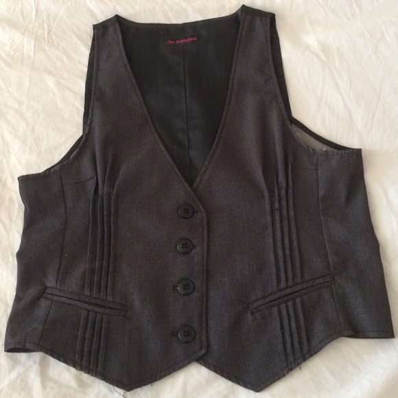 A snazzy charcoal grey vest
