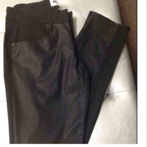 Dollhouse Black Faux Leather Front Jeans (NWOT)