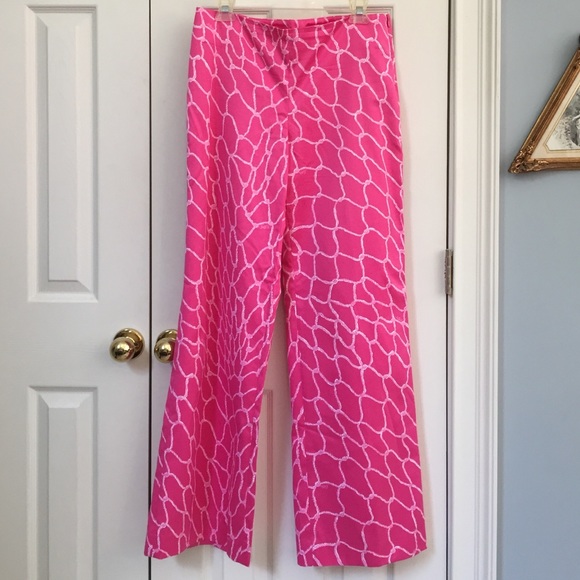 Lilly Pulitzer wide leg pink pants