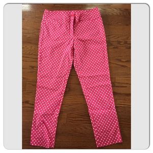 Pink polka dot pants size 8