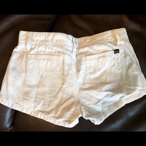 Hurley ivory corduroy shorts