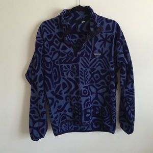Patagonia fleece snap-t pullover - blue