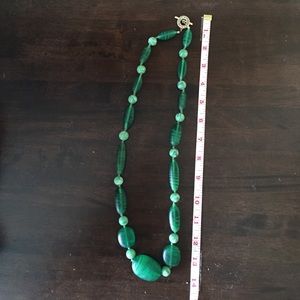 Green stone necklace