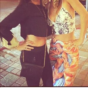 Christopher Deene Silk Crop Top