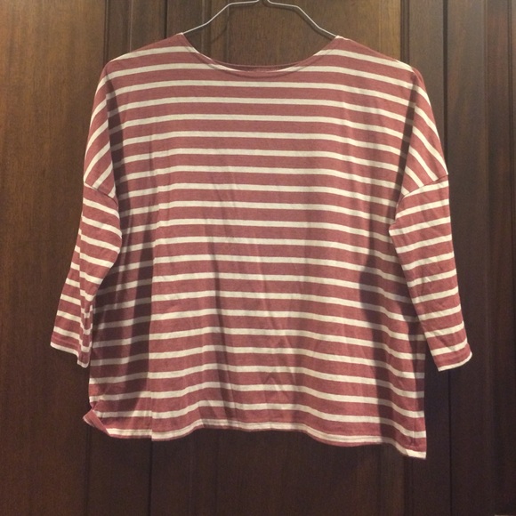 Red and white striped Topshop shirt