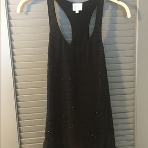Black sequin Parker top
