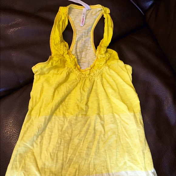 Oneill brand yellow ombré racer back tank