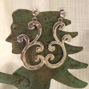 Silver Scrollwork Earrings