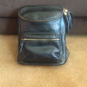 Faux leather backpack