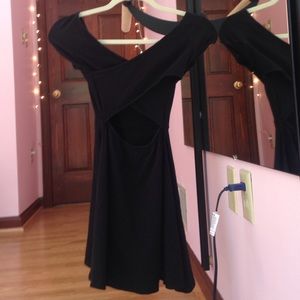 Brandy Melville Black Criss Cross Back Dress