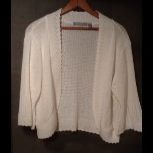 White bolero cardigan