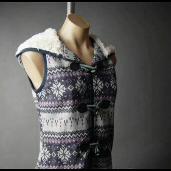 Fair isle toggle sweater vest