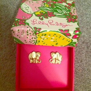 Lilly Pulitzer elephant earrings