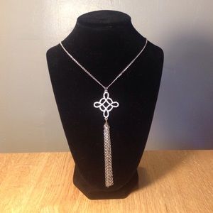 Silver Flapper-Inspired Necklace