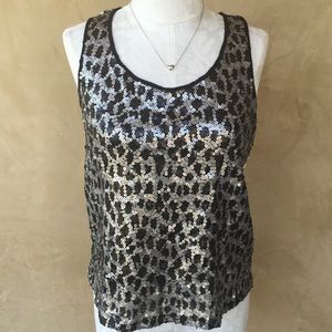 Black/Silver Sequin Top!