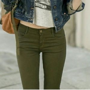 Olive green skinny  pants.