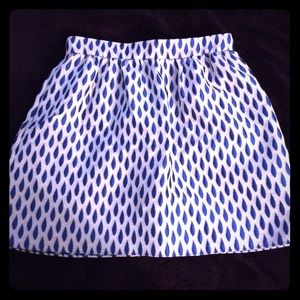 Alice & Olivia blue printed skirt