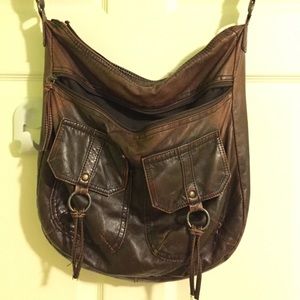 Brown hand bag