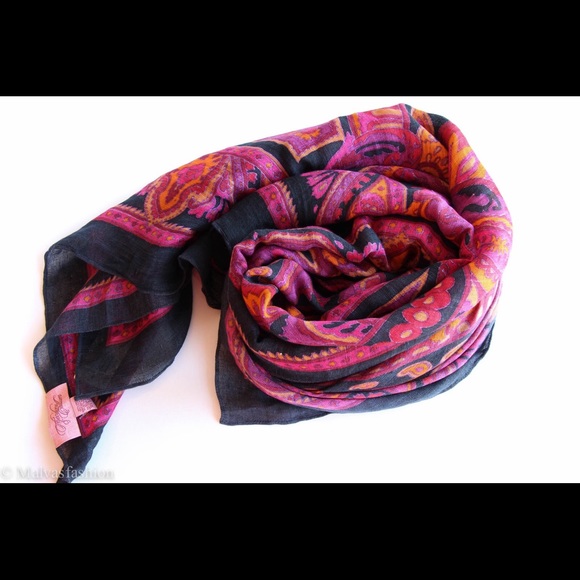🚫 SOLD!  THEODORA & CALLUM Pink Cyprus Scarf.