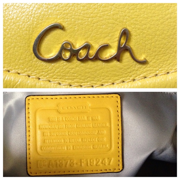 🎉HOST PICK🎉Coach Ashley Yellow Leather Handbag - Picture 2 of 4
