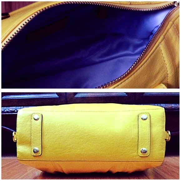 🎉HOST PICK🎉Coach Ashley Yellow Leather Handbag - Picture 3 of 4