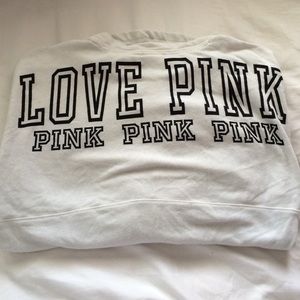 White crew neck sweater