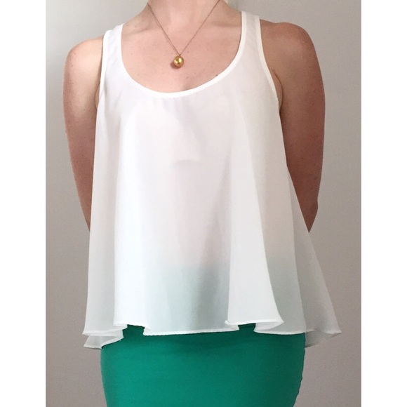 Shear White Babydoll Blouse - Picture 1 of 2