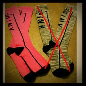 PINK VS pink high socks
