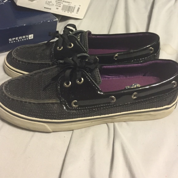Black sequin sperrys - Picture 2 of 3
