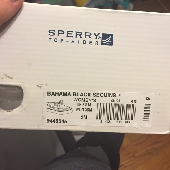 Black sequin sperrys - Picture 3 of 3