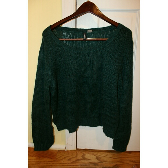 Never worn cropped teal sweater
