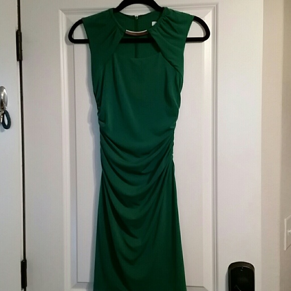 Green mattjersey dress