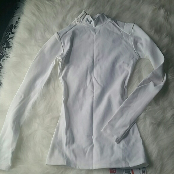 Under Armour White Mock Neck