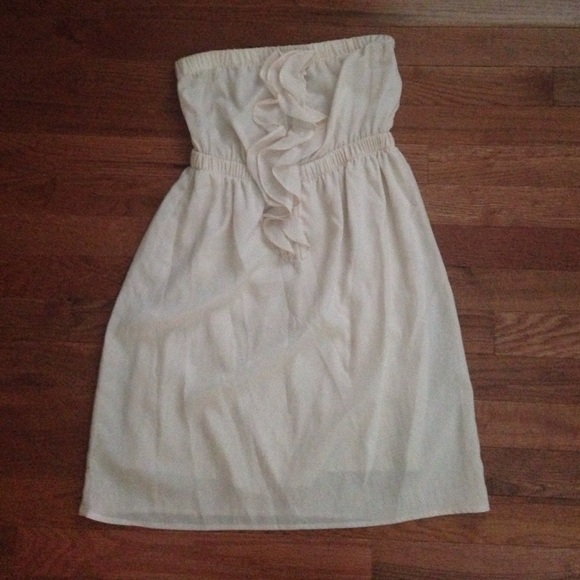 strapless off white dress!