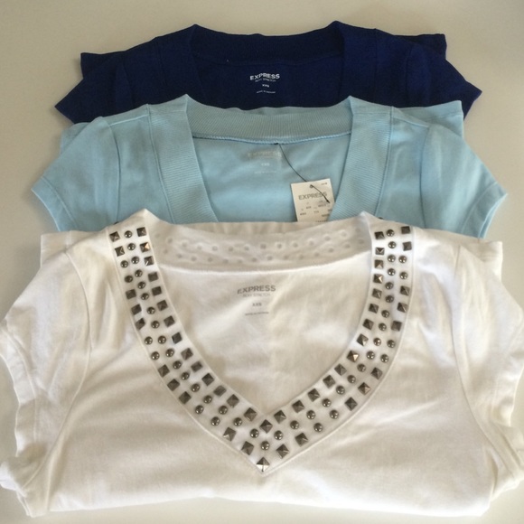 3 express vneck shirts