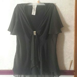 black "silky" pant suit