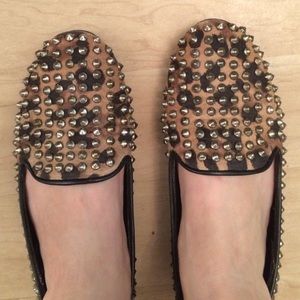 Steve Madden studded cheetah loafers