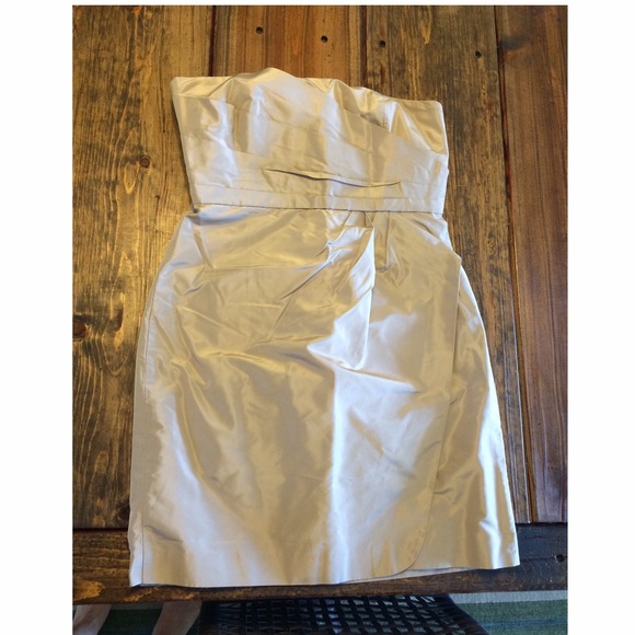 J.Crew Taupe Silk Taffeta Bridesmaid Dress