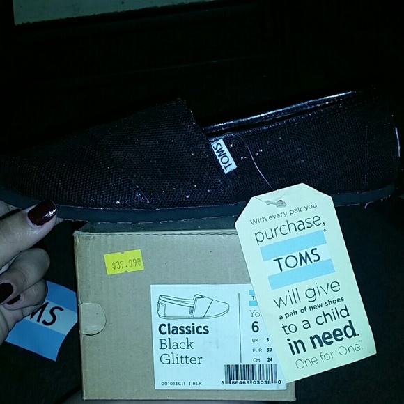 Black glitter Toms RESERVED!!!!!