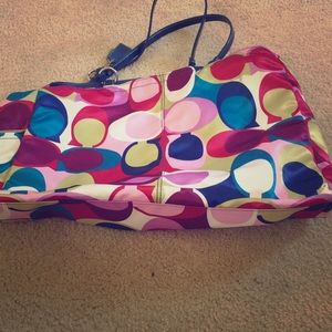 Multicolor coach large handbag