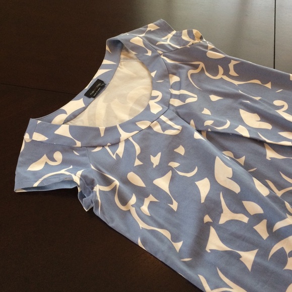 Max and Cleo Blue and White Patterned Cotton Dress - Picture 2 of 4