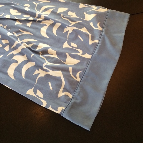 Max and Cleo Blue and White Patterned Cotton Dress - Picture 3 of 4