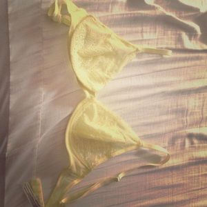 yellow free people bra 32D